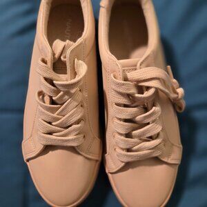 Nautica womans cream/pink sneakers - size 6.5